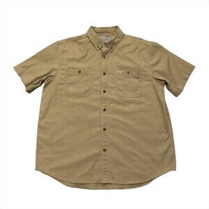 Carhartt men's tan short sleeved shirt size XL